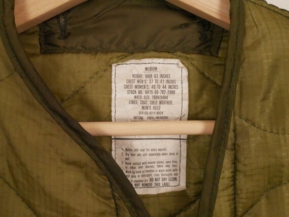 Vintage US Military M65 Jacket Lining/Army Quilted Li - Foto 7