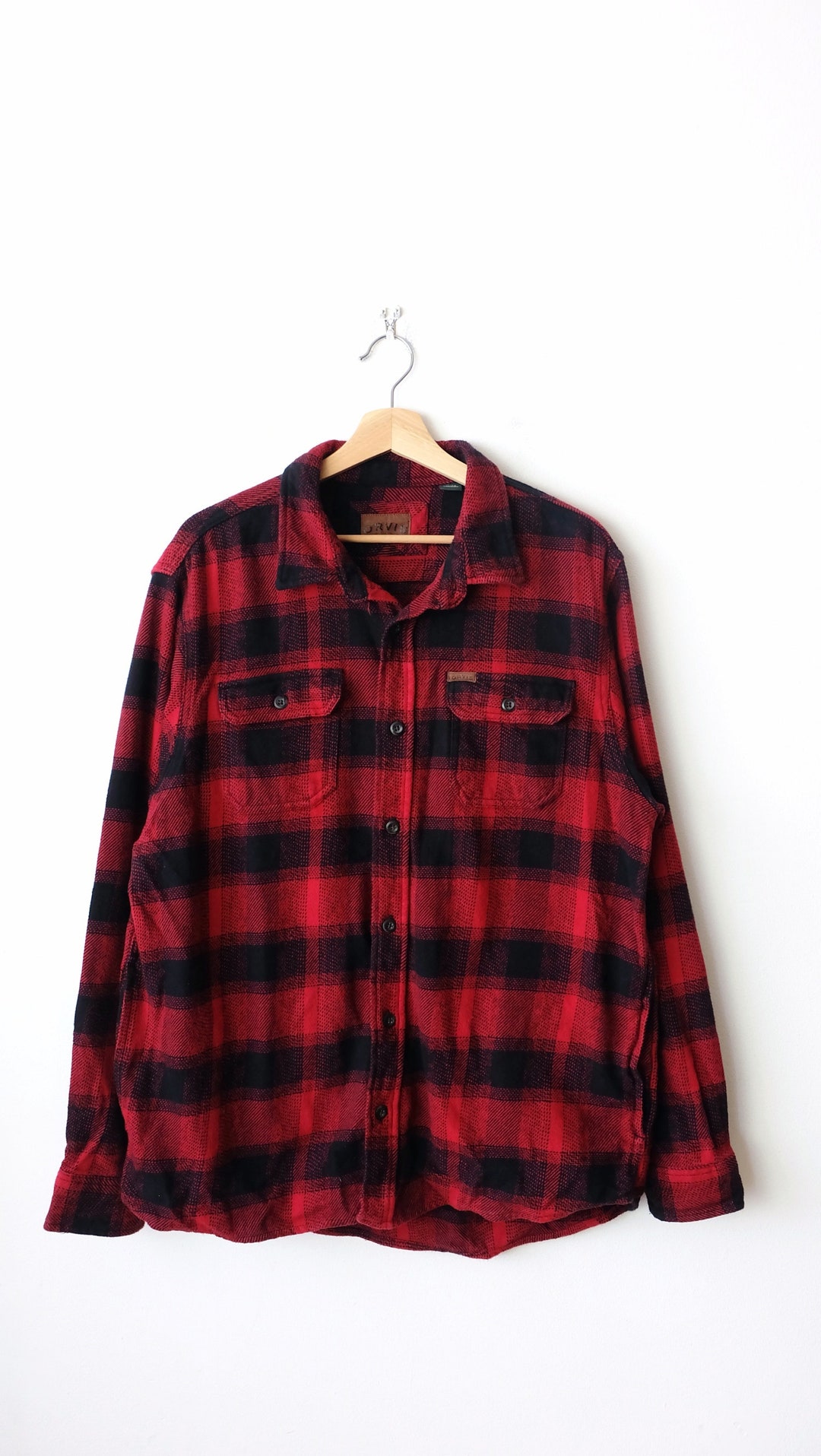 NEW! Orvis - Heavy Weight Flannel Shirts - Plaid - Red, Green