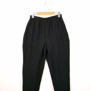 Pantaloni/pantaloni a pieghe affusolati a vita alta neri vintage/W25-32