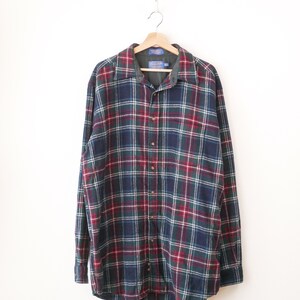 Vintage 90s Pendleton Men’s Plaid Wool Flannel Shirt Jacket