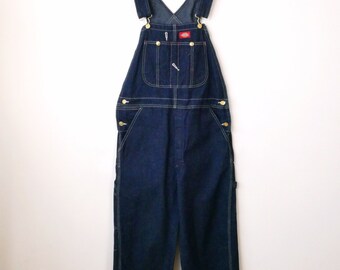 Unworn-Dickies Denim Overalls/Dungarees Full jean Overalls/Carpenters Overalls/W32