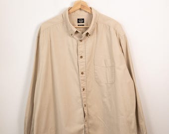 Camisa informal de manga larga con botones color beige para hombre de Dockers Y2K