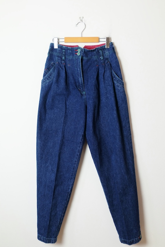 Vintage Together High Waist/high Rise Tapered Denim Pants Vintage Together High Waist/high Rise Tapered Denim Pants