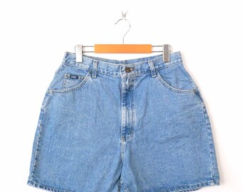 vintage short en jean taille haute Lee/short en jean des années 90/W29