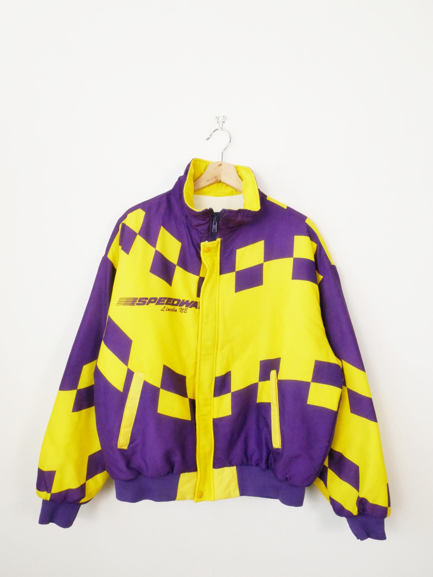 11747391購入　vintage jacket Vintage 90s Swingster Men's Speedway Lincoln NE Racing Jacket