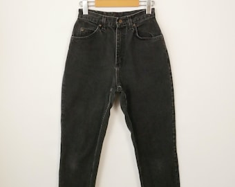 Vintage Riders Black High waist tapered Jeans from 90's/Mom's Jeans/W24