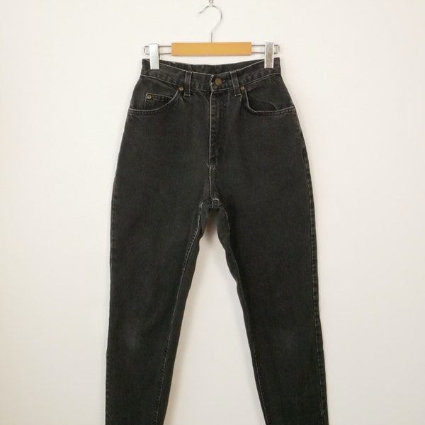 Vintage Riders Black High waist tapered Jeans from 90's/Mom's Jeans/W24