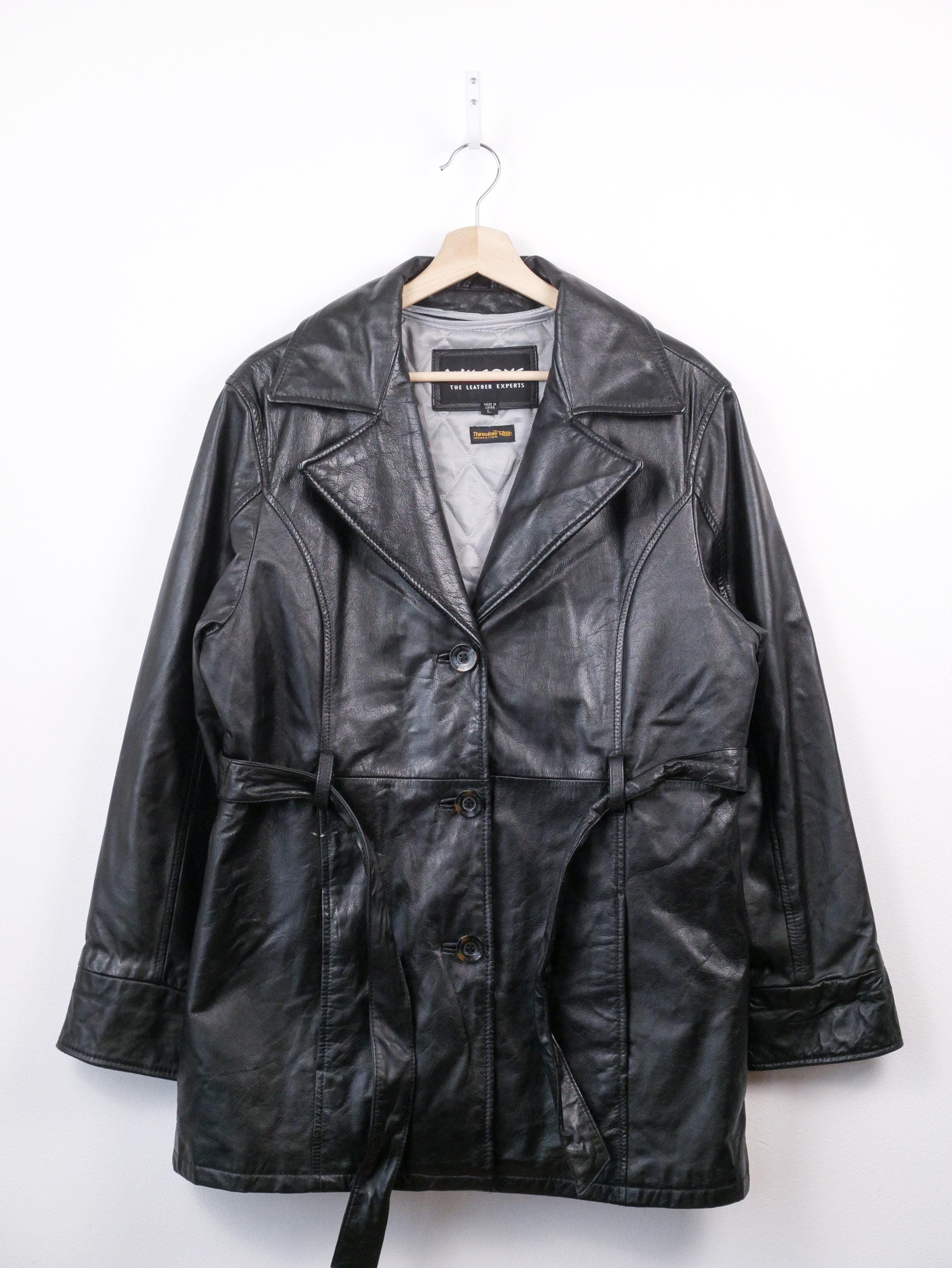 Leather jacket wilsons thinsulate - Etsy 日本