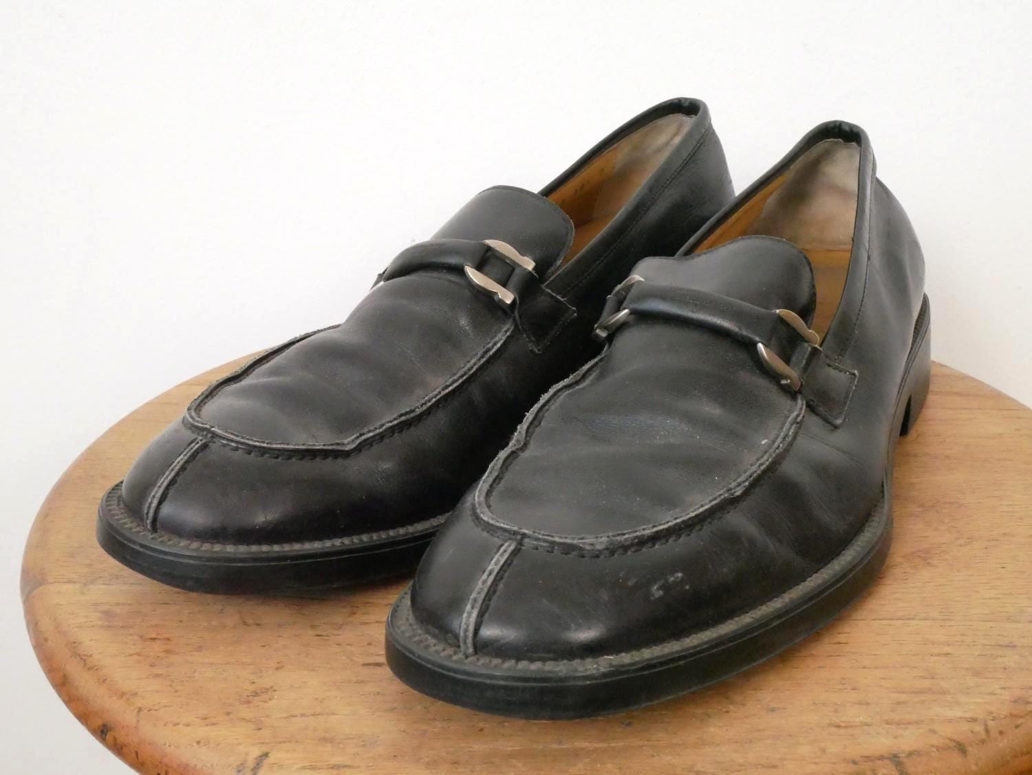 Salvatore Ferragamo Black Suede Horsebit Loafers (10.5D) Johnston &Amp; Murphy Everett Suede Horsebit Loafers at  main image 3