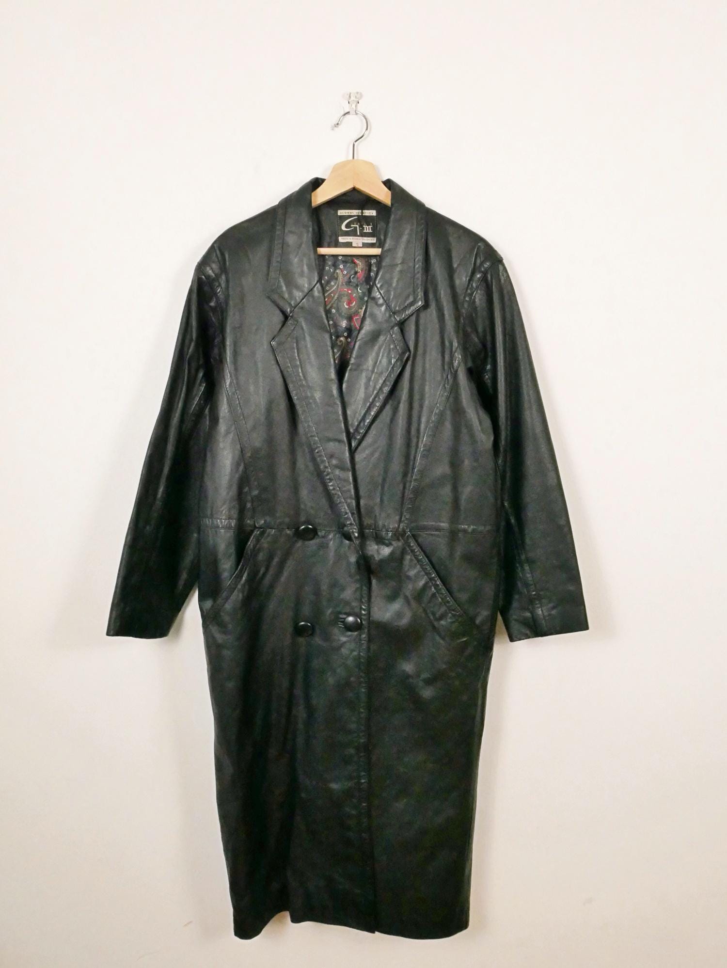 80s Black Coat - Etsy Canada