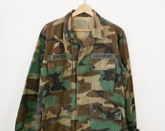 Deadstock US Woodland Camo Cotton BDU Jacket | Small | United 