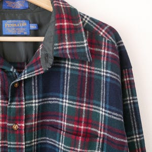 Vintage 90s Pendleton Men’s Plaid Wool Flannel Shirt Jacket