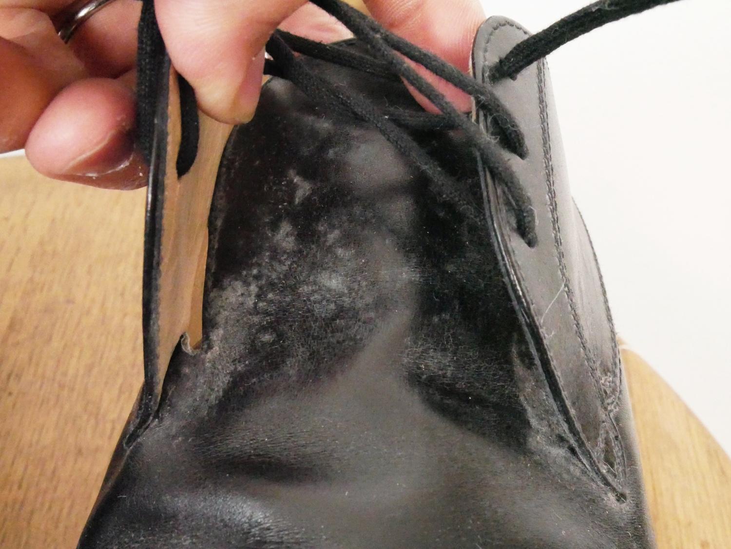 Vintage Tanino Crisci Men's Black Leather Cap Toe Oxford Shoes