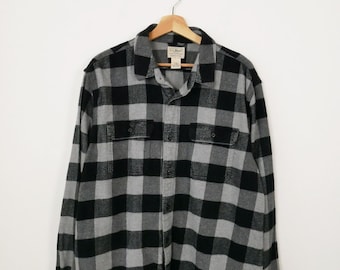 L.L.Bean Buffalo Plaid Cotton Flannel Shirt/