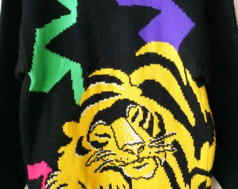 Green store tiger sweater