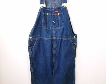 Vintage Dickies Men's Denim Overalls/Dungarees Full jean Overalls/Carpenters Overalls/W50