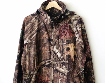 Red Head Realtree Camo/Camouflage Zip up Hooded Rainwear Jacket/Windbreaker/Unisex