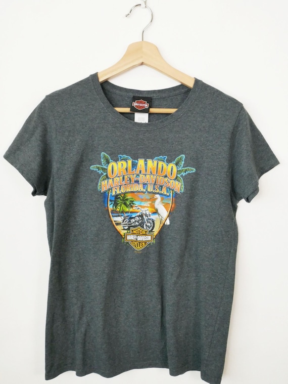 Harley-davidson Women's Orlando Florida Graphic T-shirt - Etsy