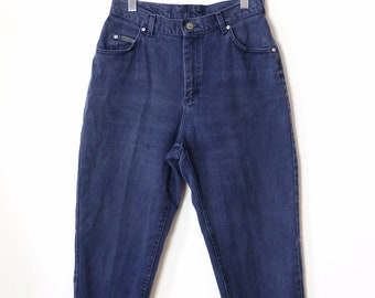 Spodnie jeansowe Vintage Lee High Rise Tapered Mom Jeans w kolorze ciemnoniebieskim