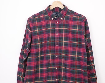 Ralph Lauren Jugend Rot Grün Kariertes Button-Up Shirt