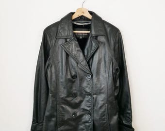 ヴィンテージ 90 年代 ウィルソンズ レザー ボタン留め 長袖 レザー