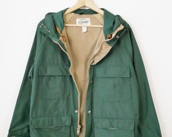 Vintage 80s 60/40 Mountain Parka/anorak Jacket/green/made in