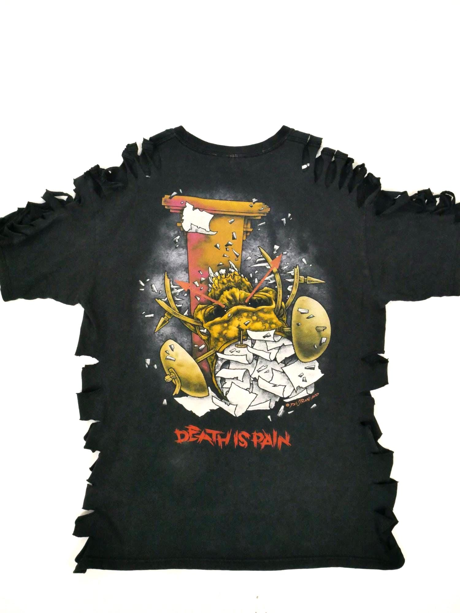 Distressed Vintage 90s Metallica Distressed Band T-shirt/death is