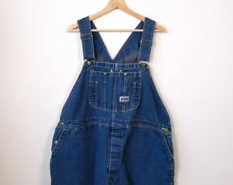 Vintage Big Smith Women's Denim Shortall/Overall Shorts/W44