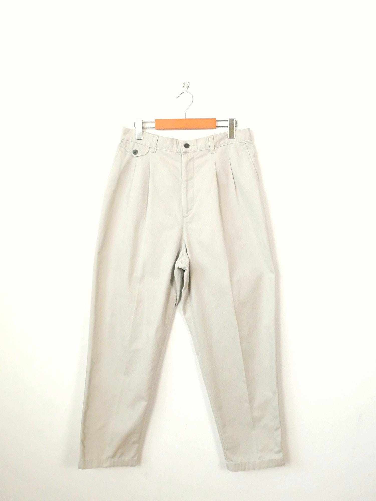 Vintage 90s Lee Casuals Women's High Rise Pleated Chino Pants - Etsy