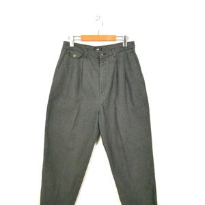 Vintage Lee Women’s 90s High Waist Plaid Pleated Pants Made in USA