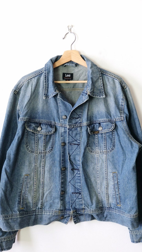 Lee Men's Jean Jacket/denim Trucker Jacket/grunge/unisex - Etsy