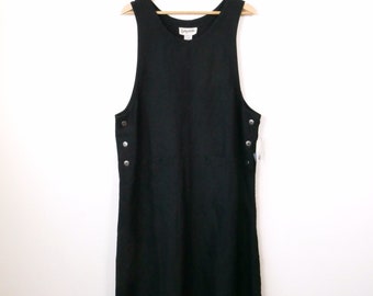 Unworn-Women's Black Sleeveless Maxi Dress/Markett Dress from 90s/W42