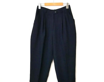 ヴィンテージ ジェノ・ニューマン レディース ハイウエスト トラウザーズ - ネイビー