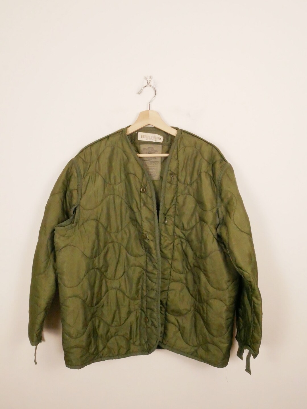 M65 Jacket Inner Vintage US Military M65 Jacket Lining/army Quilted Liner/medium/sage ...