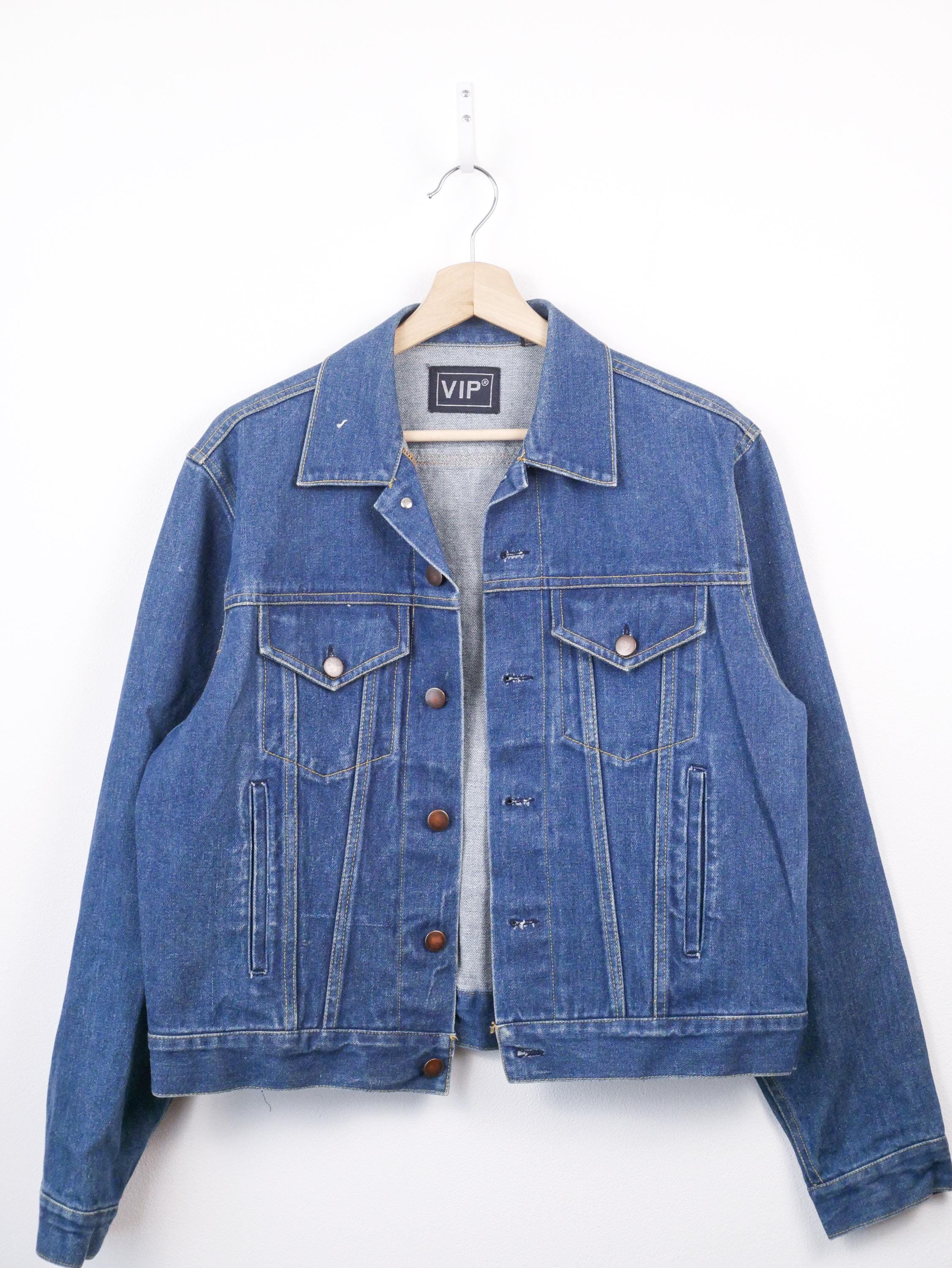 90s Men's Blue Denim Trucker Jacket Classic Vintage - Etsy