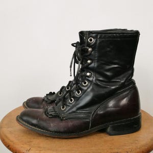Vintage Laredo Women's Lace up Kiltie Roper Boots/Women's US 7