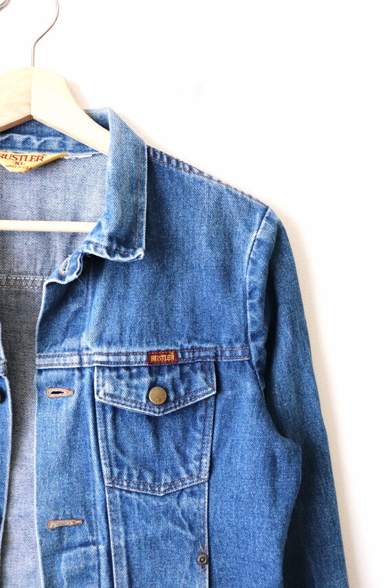 Vintage Rustler Blue Jean Jacket/Denim Jacket/Mad… - image 3