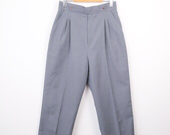 Vintage 80s JCPenney Women's Gray Pleated High Waist Pants