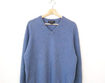 Vintage Brooks Brothers 100% Pure Cashmere Pullover V-neck Yellow