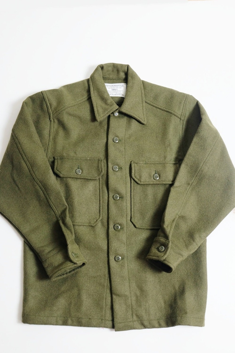 Vintage 1980's Canadian Army Cold Whether Wool Field Shirt/Deadstock/NEW/XS/S/M image 4