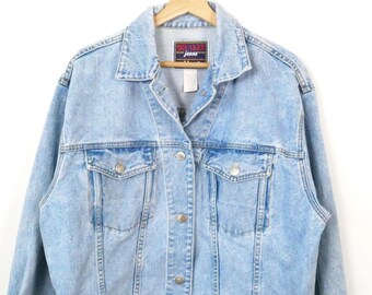 Vintage 90s Breaker Women's Light Wash Denim Jacket - Etsy