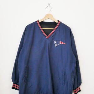 Vintage 2000s Men&#39;s New England Patriots Brady 12 Pullover Jacket