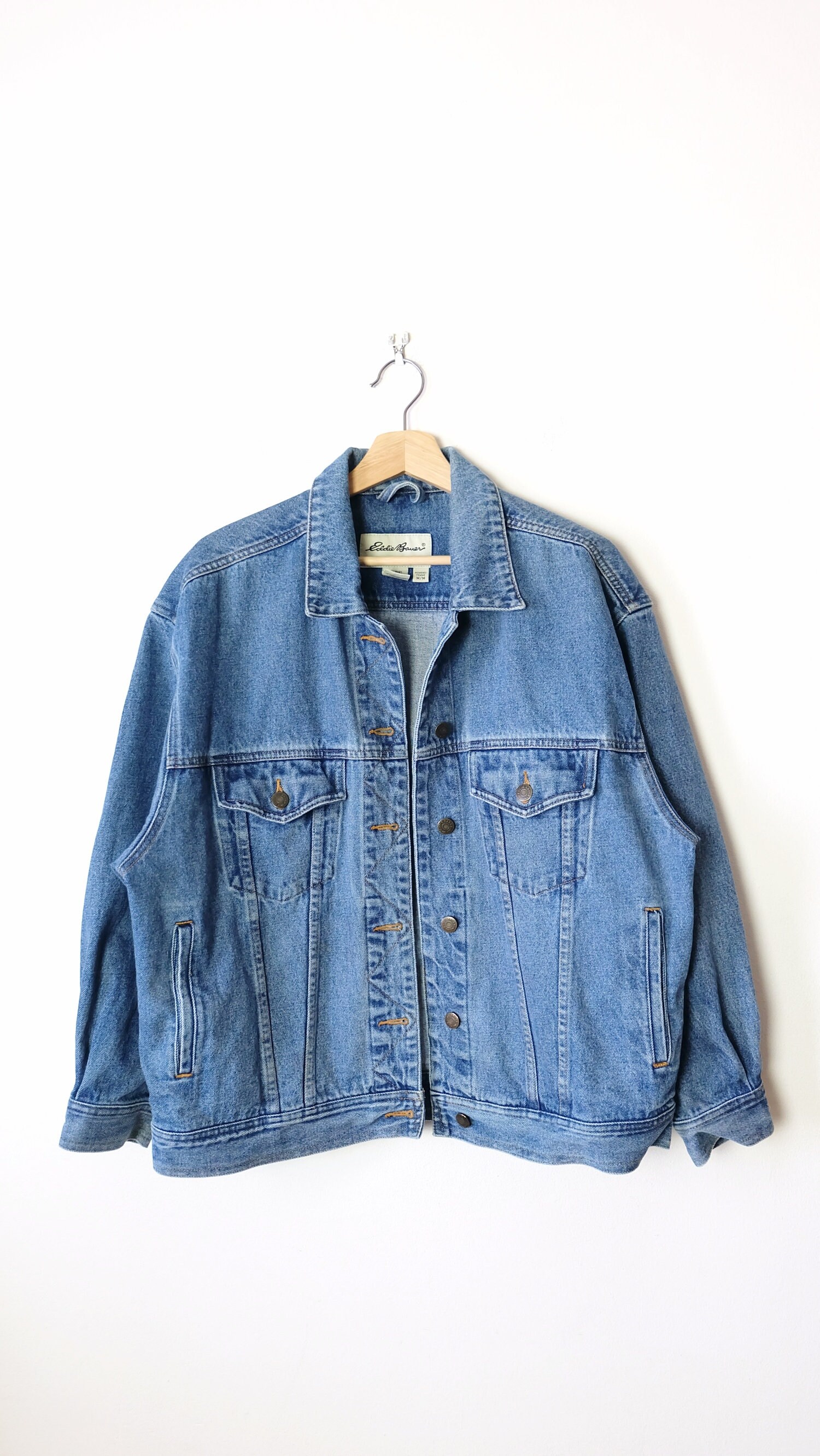 Eddie Bauer Women's Blue Denim Trucker 