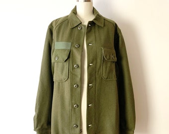 Vintage 1977 US Army Cold Weather Field Shirt/Wool Shirt/SMALL