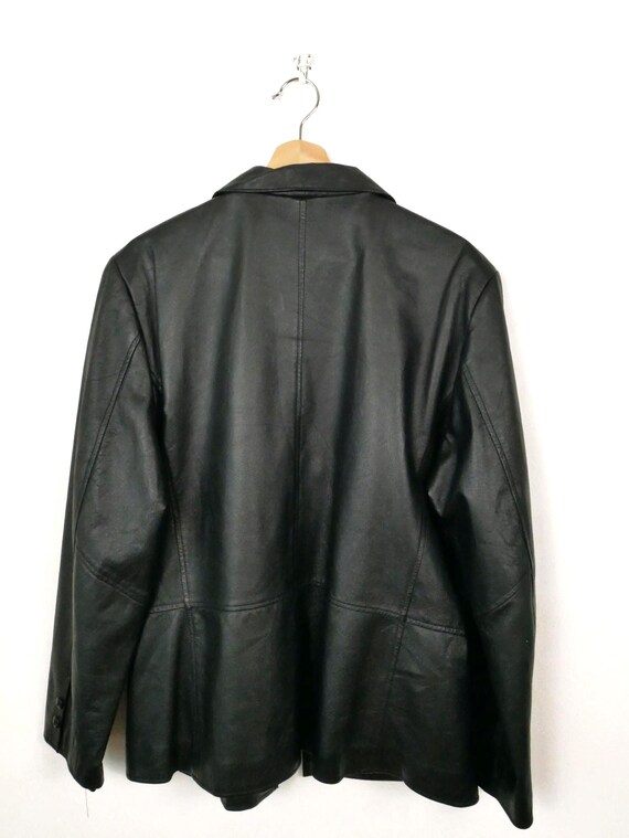 Vintage 90s CLIO Women's Black Leather Jacket - Etsy