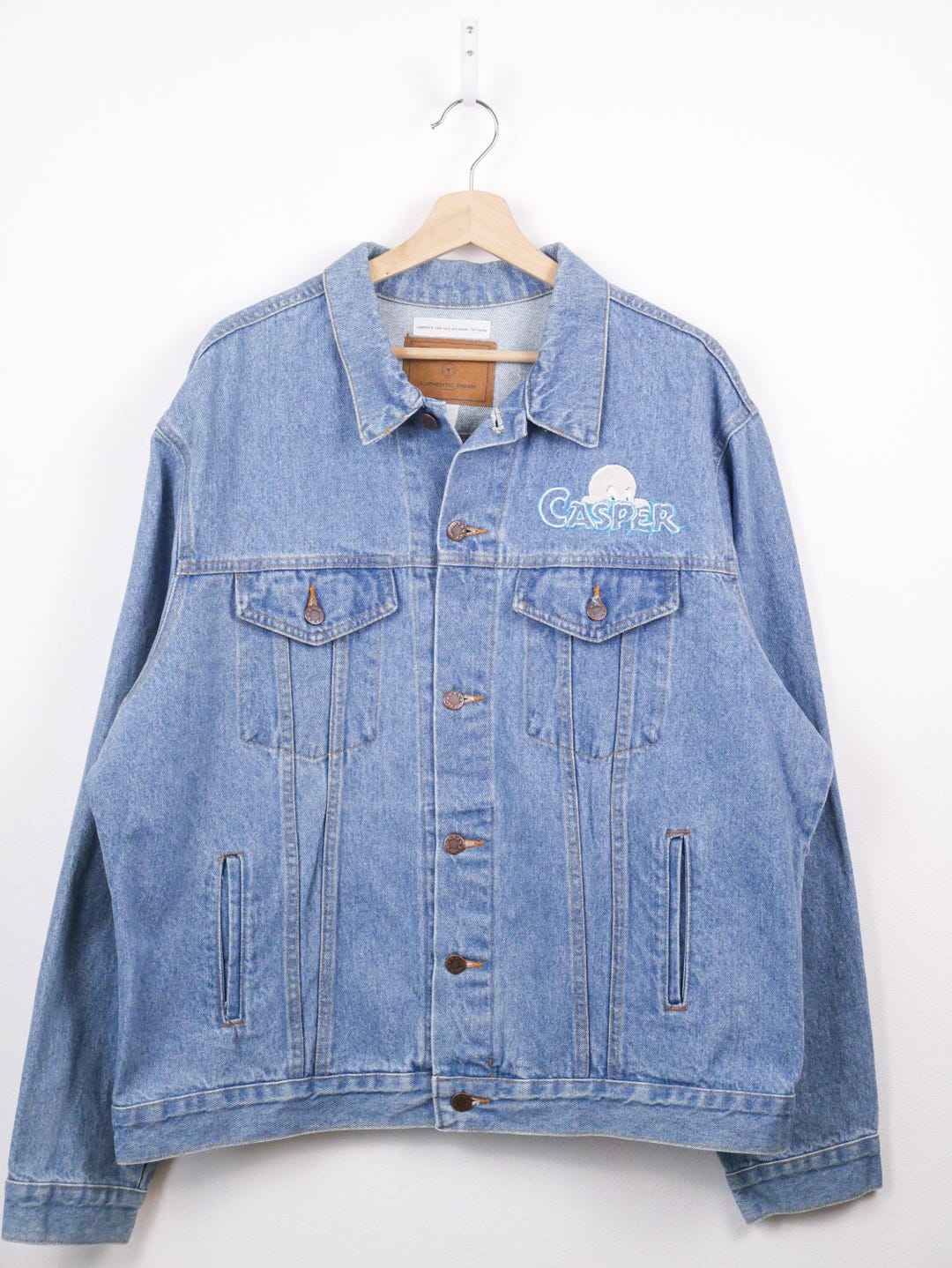 Vintage 90s Casper Movie Women's Denim Blue Jacket-made in USA - Etsy