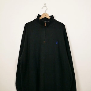 Ralph Lauren Quarter Zip Black Sweater Size Men&#39;s 3XB