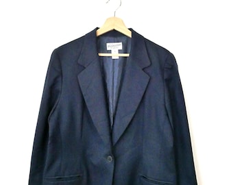 Vintage 90s Pendleton Women’s Navy Wool Blazer