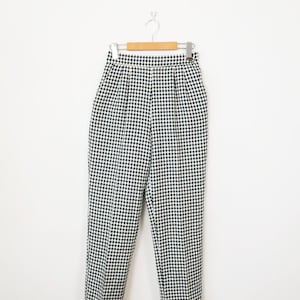 Vintage 90s That&#39;s Me! Women&#39;s Green White Geometric High Waist Pants/W25