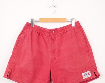 Vintage 90s Newport Blue Women's Coral Elastic Waist Casual Shorts